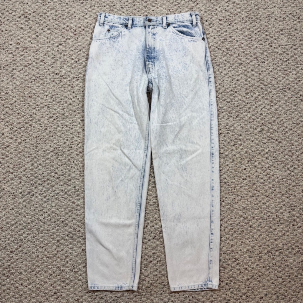 Vintage Levis 550 Silver Tab Acid Wash Relaxed Fit Tapered Leg Jeans USA 34x32